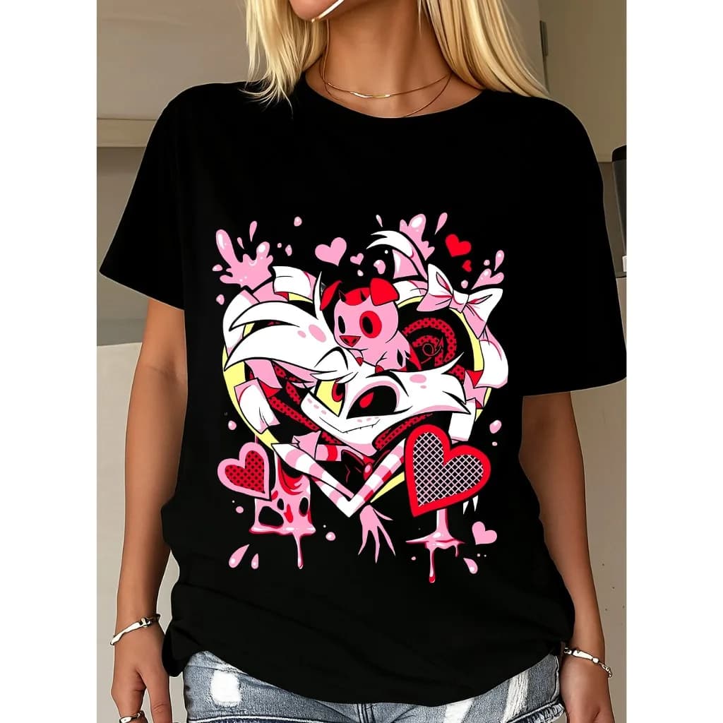 Pop Hazbin Hotel Alastor What Now Jumbo Print Charcoal T-Shirt Unisex S-4XL High-end Luxury Style Both of Men and Women