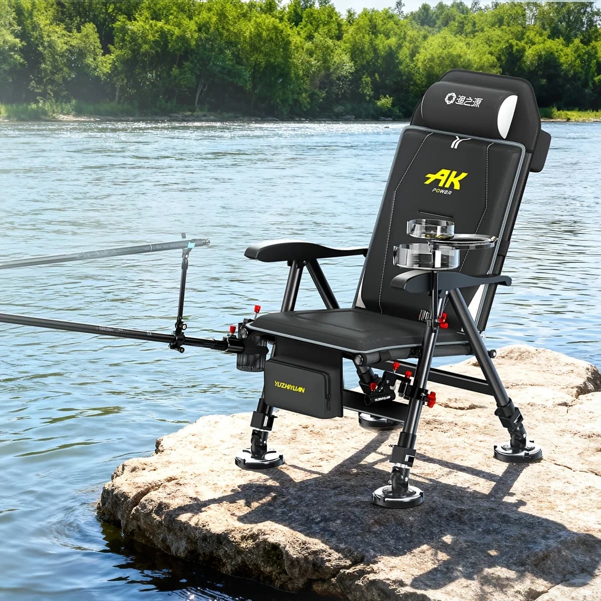 Complete Fishing Gear Combo: Bait Station, Rod Rest & Chair, Specialized for Carp, Sea, Ice & Coarse Fishing, Perfect Gift
