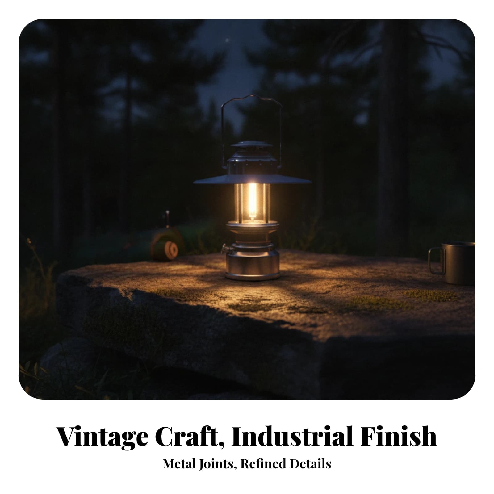 Camping Lantern Compact Camping Light Lantern with Carry Handle Bright Long-Lasting for Campers, Tents, Emergencies