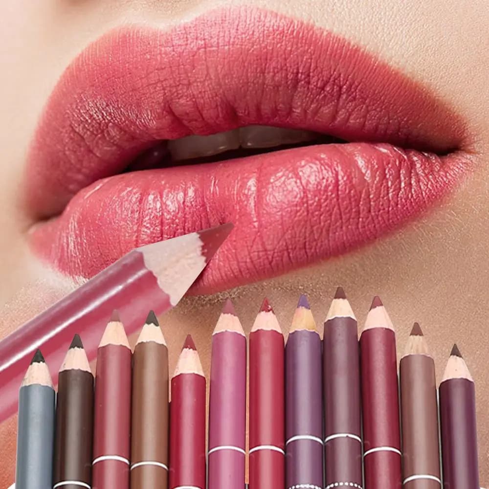 1PC Matita per labbra e eyeliner a lunga durata per donna, strumento cosmetico per un trucco affascinante