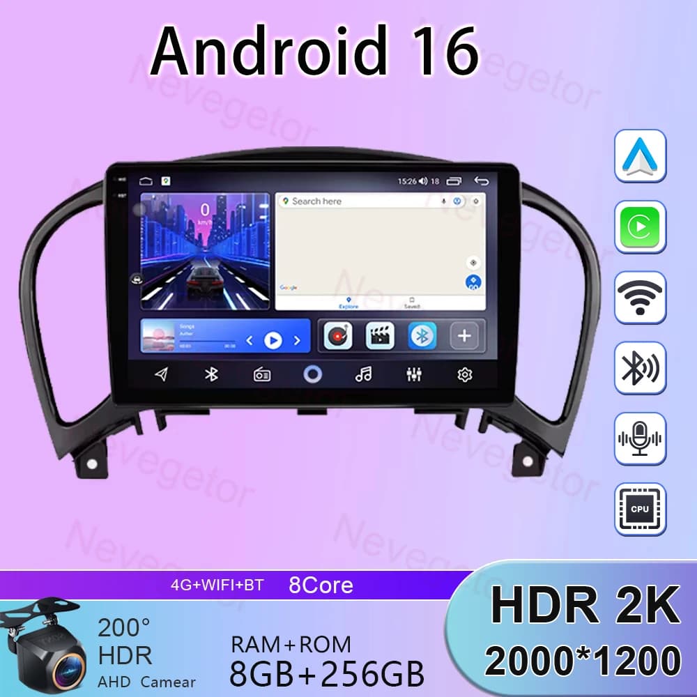 Car Radio For Nissan Juke YF15 2010 - 2014 Carplay 4G WIFI Multimedia Video Player GPS Autoradio AI Voice 2 Din Android Auto BT