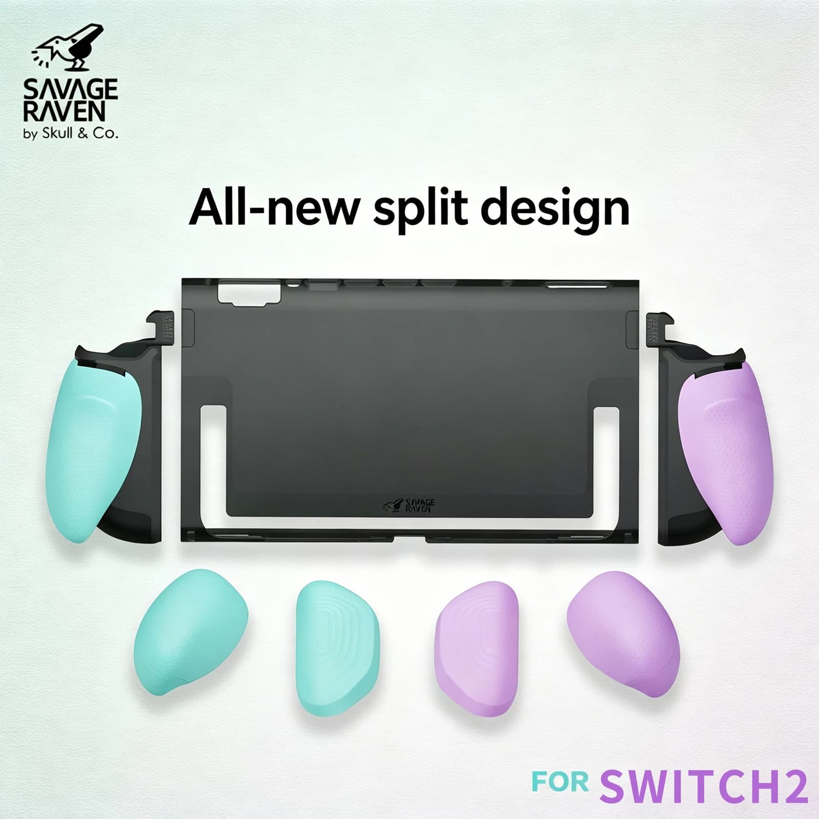 Savage Raven by Skull & Co. FissionGrip Dockable Revolutionary Split Protective Case for Nintendo Switch 2