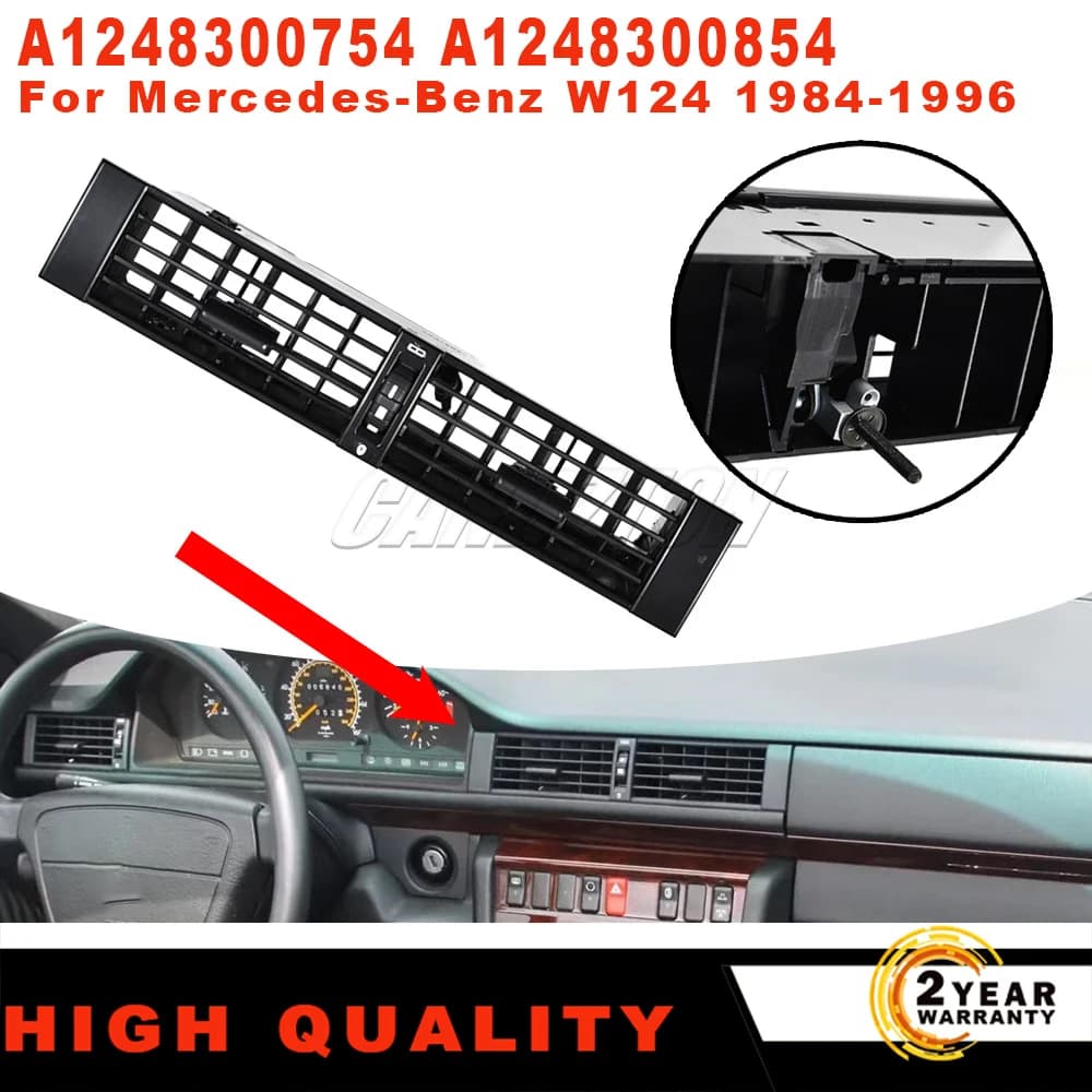 1 Pz For Mercedes-Benz W124 New Middle Front Dashboard Air Vent AC Grid Diffuser Panel A1248300754 A1248300854 car accessories