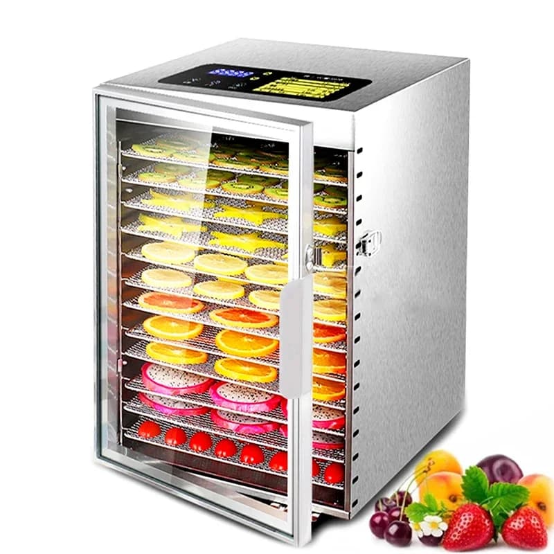Essiccatore per disidratazione alimentare a 12 strati Essiccatore per frutta Verdure commerciali Carne secca Snack per animali domestici Essiccatore per alimenti Macchina per frutta secca