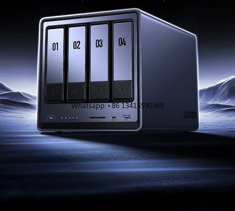 Ugreen DXP4800 CPU NAS Gold 8505 a 5 core a 4 alloggiamenti, RAM DDR5 da 8 GB, SSD 128 GB, 1 * 10 GbE, 1 * 2,5 GbE, 2 * Slot M.2 NVMe, 4K,