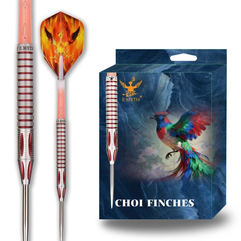 E MYTH 23g Coppia Edition Choi Finches 3 pezzi/set Freccette rosse infrangibili con punte in acciaio al tungsteno al 90% per l'addestramento degli adulti
