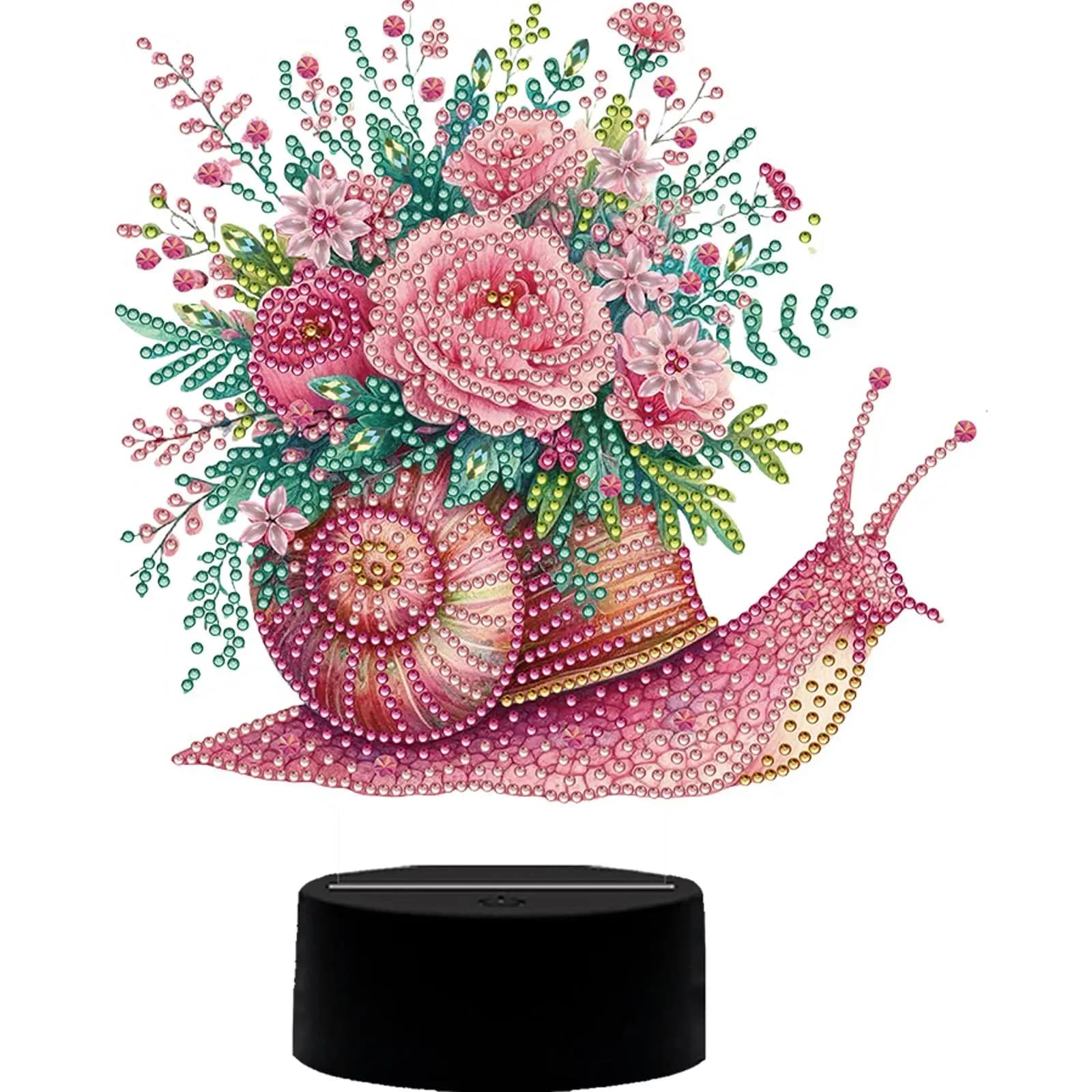 Lampada da Comodino Fai-da-Te con Pittura Diamantata Bifacciale, Decorazione Artistica per Casa e Camera da Letto, Idea Regalo