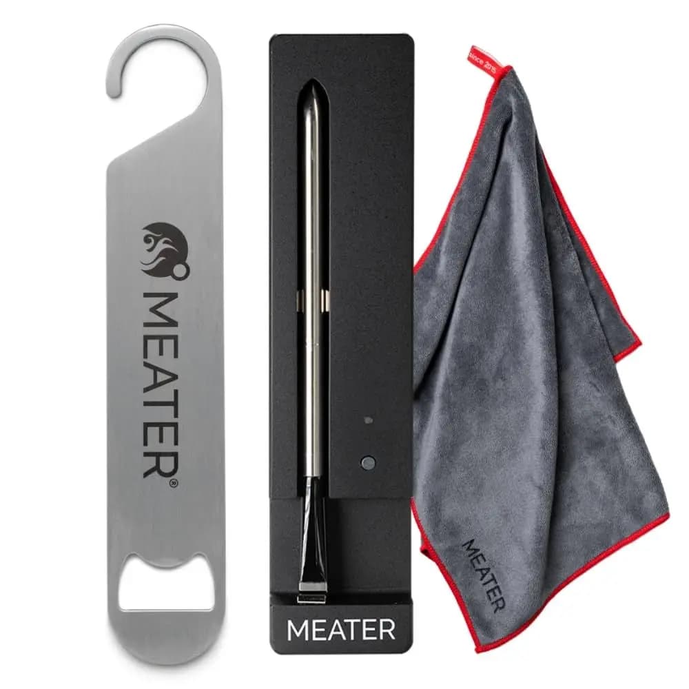 Wireless Bluetooth Kitchen Thermometer Set with Microfiber Towel and Meat Blade, Oven, Grill and BBQ