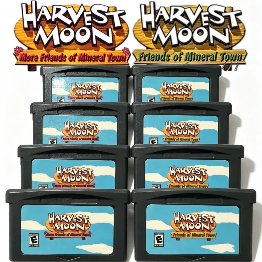 USA Harvest Moon GBA Game Cartridge 32Bit Video Game Console Card Friends of Mineral Town More Friends of Mineral Town GBA/SP/DS