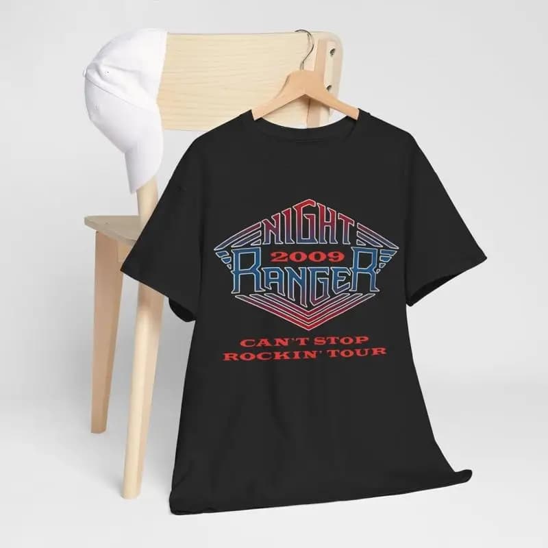 Night Ranger band Tour Maglietta double face Nera unisex Tutte le taglie S 5XL
