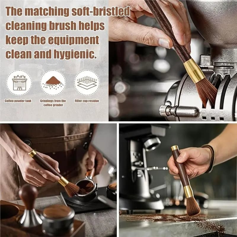 YANA50I Coffee Filter Storage Holder,Cone& Coffee Powder Cleaning Brush Set, Marble Base Included