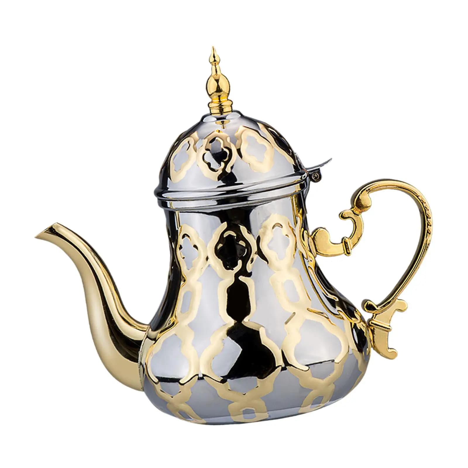 Middle East Coffee Maker Pot Teapot Multifunctional Sturdy Household Milk Kettle for Gas Stove 22x20.5cm Stainless Steel