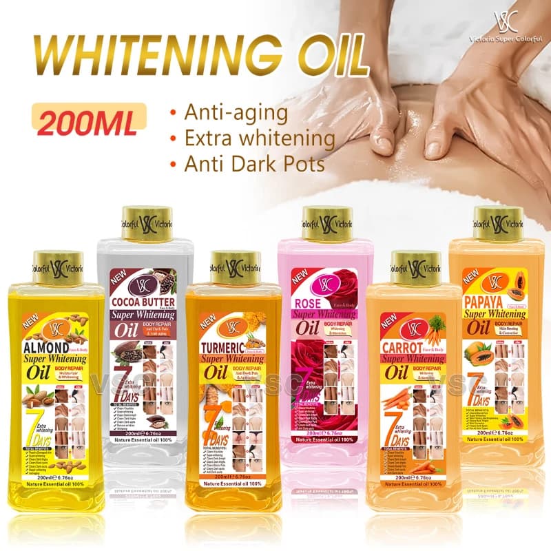 Multifunctional Body Oil, Long-Term Hydrating, Not Unified, Massage Oil with Curcuma, Vitamin C, Papaya, Pink