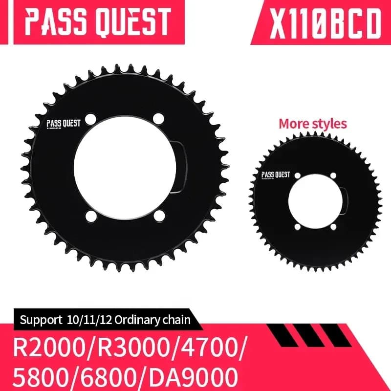 PASS QUEST X110/4 BCD 110BCD Round/Oval wide round road bike for R3000/4700/5800/6800/DA9000 bcd 110 60t