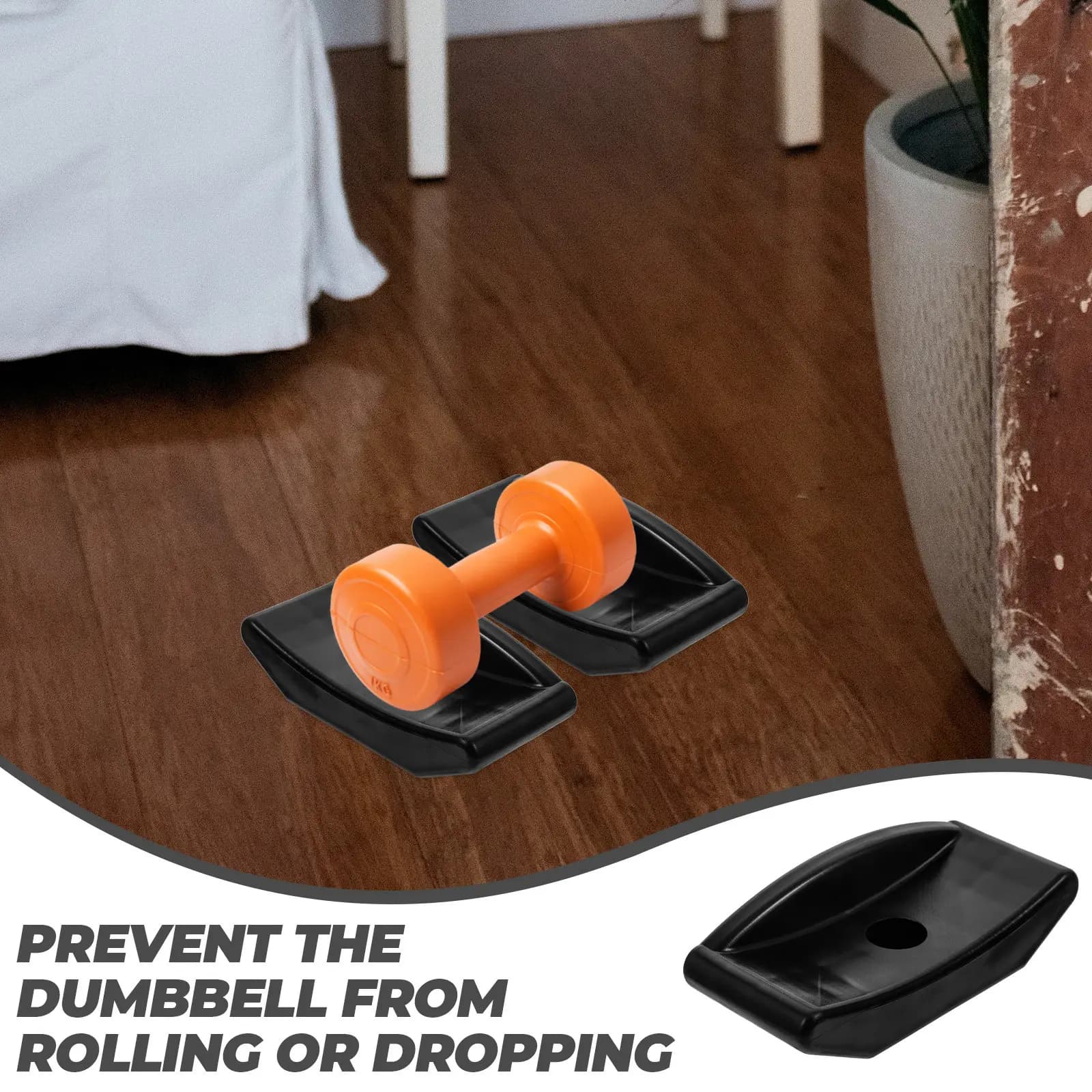 Supporto per manubri da 4 pezzi, compatto e robusto, per interni, accessorio fitness, espositore per pesi, porta manubri