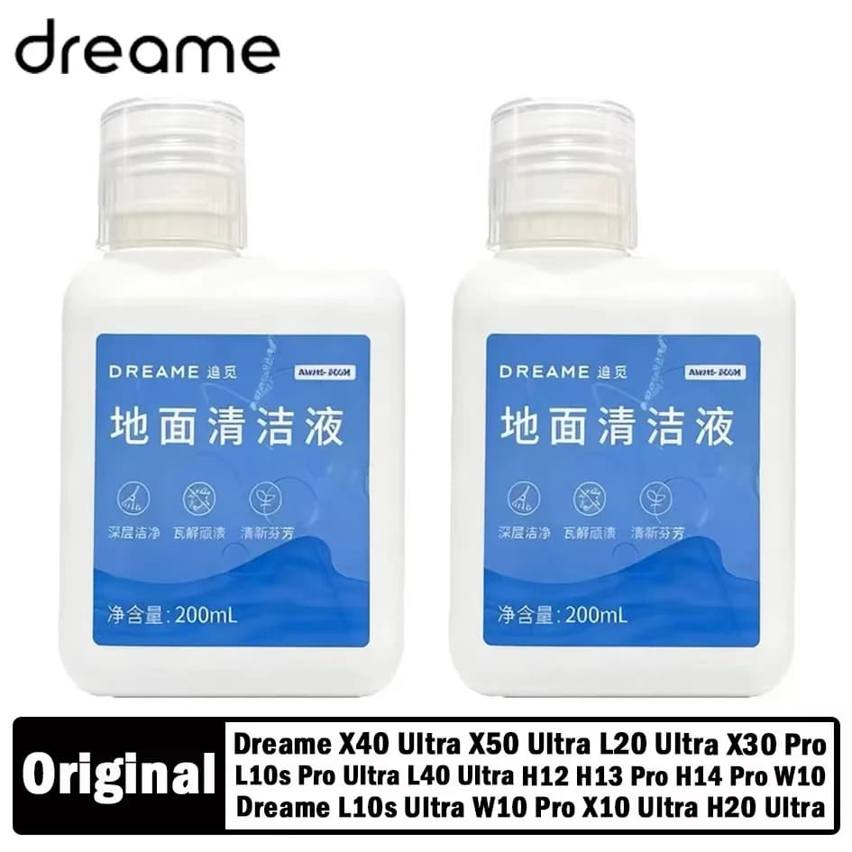 Soluzione detergente originale Dreame 200ml per X50 Ultra /X30 Ultra/X40 Ultra/L10s Pro Accessori per fluidi per pulizia ultra completi