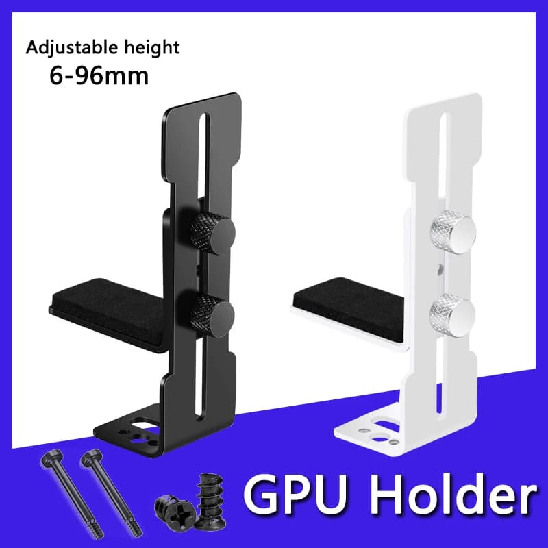 Computer Graphic Card Support Frame Fan Fixed Metal Brace Adjustable GPU Support 6-96 mm