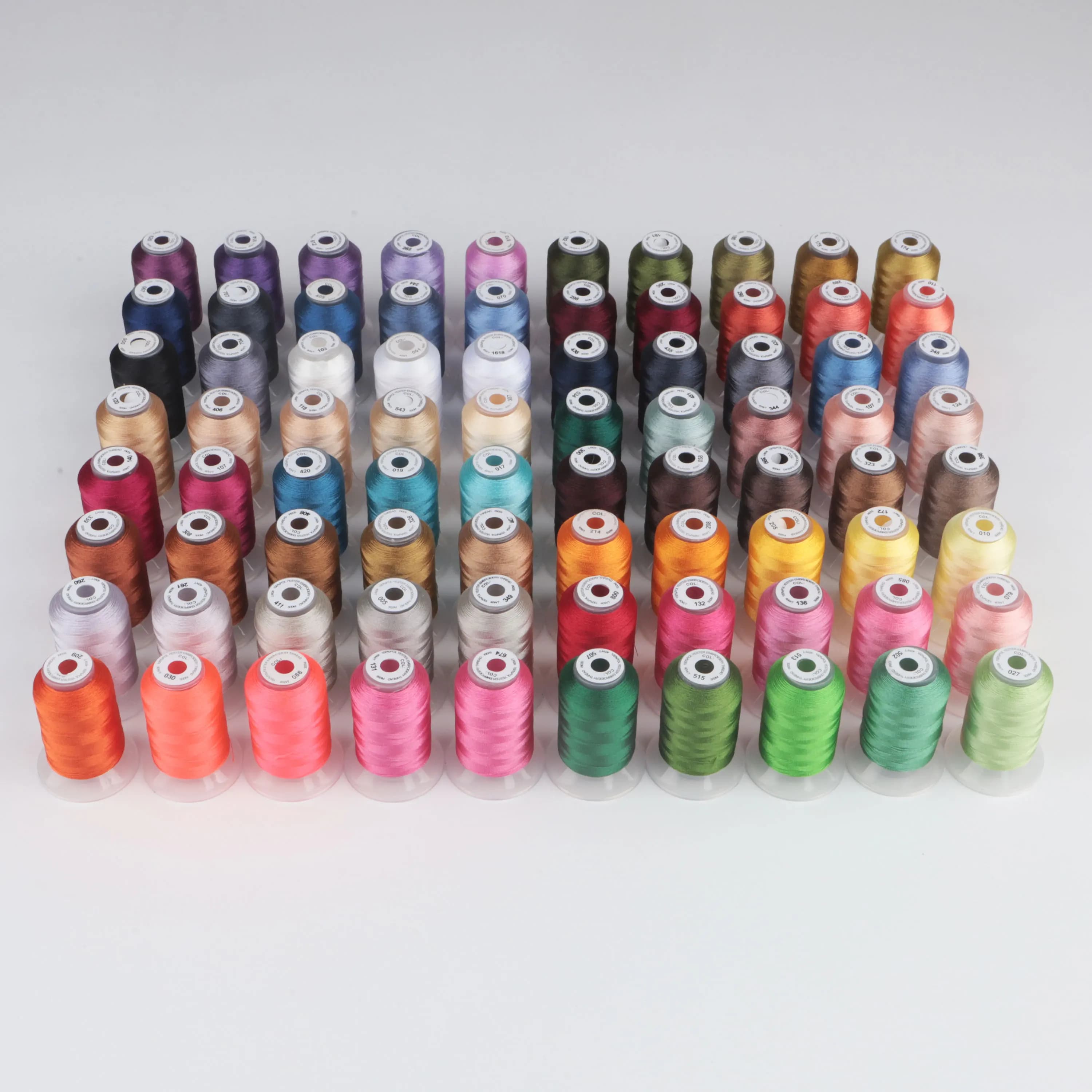5/80 Colors Set Polyester Embroidery Thread 40 weight 500m per Spool for Borther Janome Singer Babylock Home Embroidery Machine