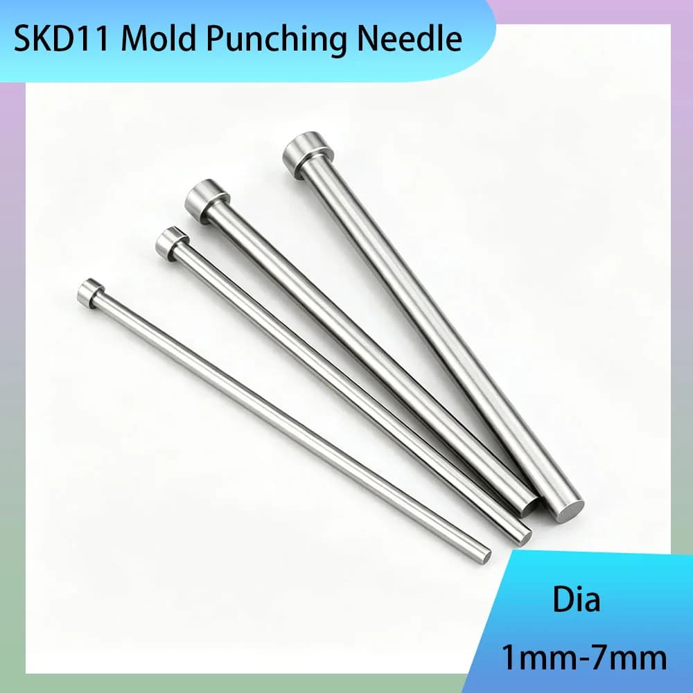 1Pcs SKD11 Mold Punching Needle T-Shaped Step Punching Needle Dia1-7mm L50-100mm Hardware Mold Punching Punch Head