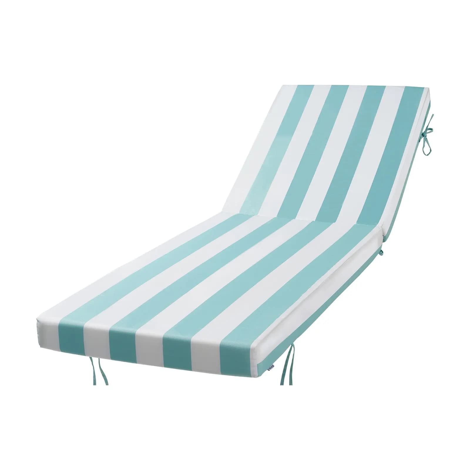 Set di 2 cuscini per chaise longue da esterno, 80 x 26 pollici, spessi e impermeabili
