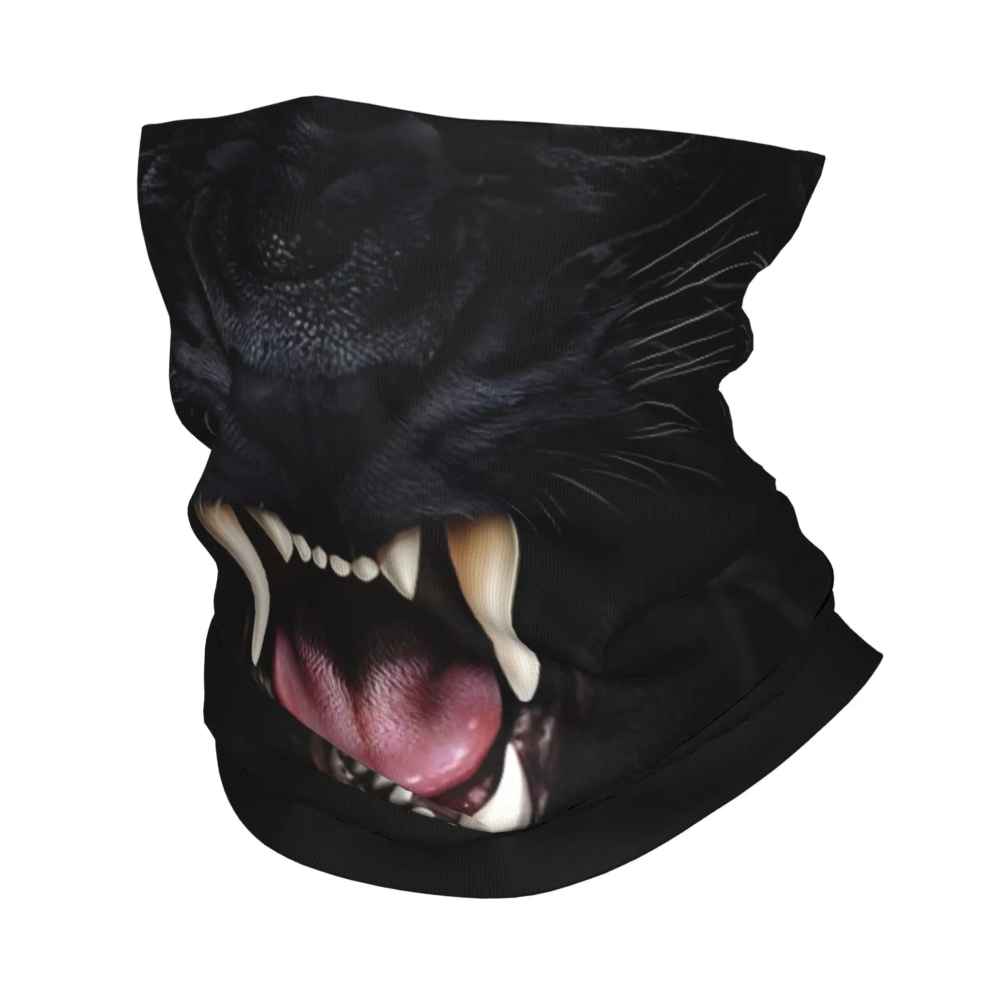 Personalizzato Pantera Nera Testa di Animale Rock Bandana Ghetta per il Collo Antivento Sciarpa per il Viso Copertura Uomo Donna Fascia per Capelli Passamontagna