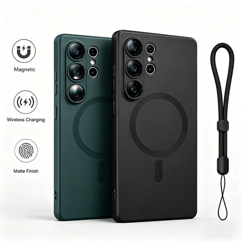 JSQ Luxurious matte phone case, suitable for Samsung for Galaxy S26/S25/S24/S23/S22 Ultra/FE/Plus/A37/A57/A56