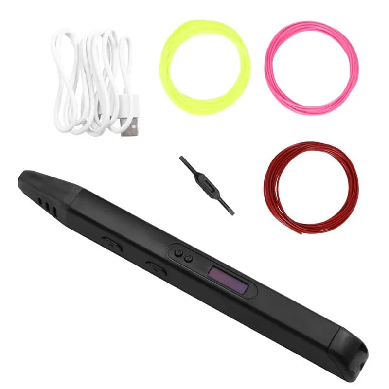 N35R-RP800A 3D Pen with Display OLED Drum Pen 3D Printing Technology for Scarabs Making PLA Filament