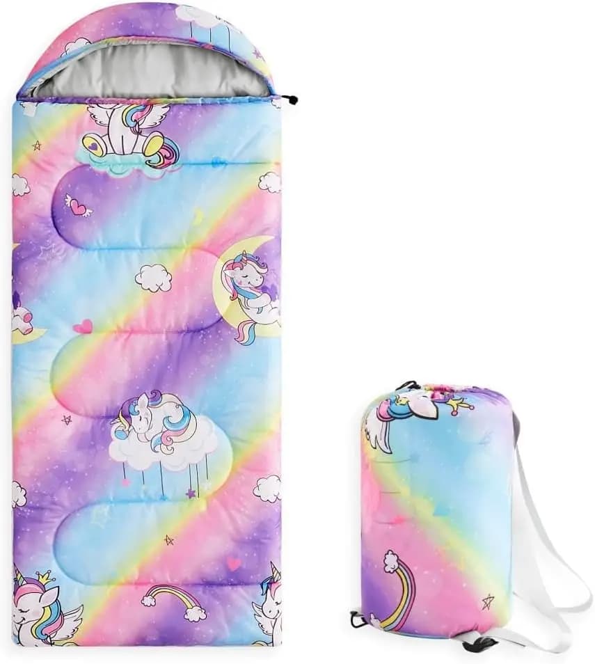 Men's Satin for Girls, Design Unicorn Rainbow Hearts, Hot for Cold climates, Camping, Hiking, Lining for Foreign