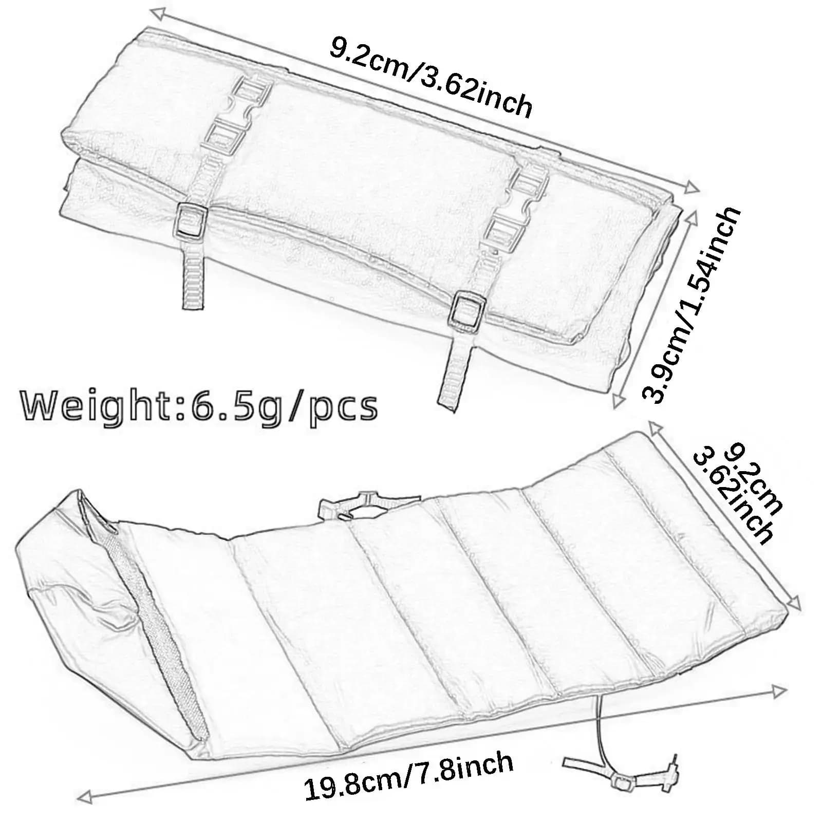 Fabric sleeping bag for micro collectable scenarios, car decoration RC 1/10, accessories for SCX10 D90 models and sand tables