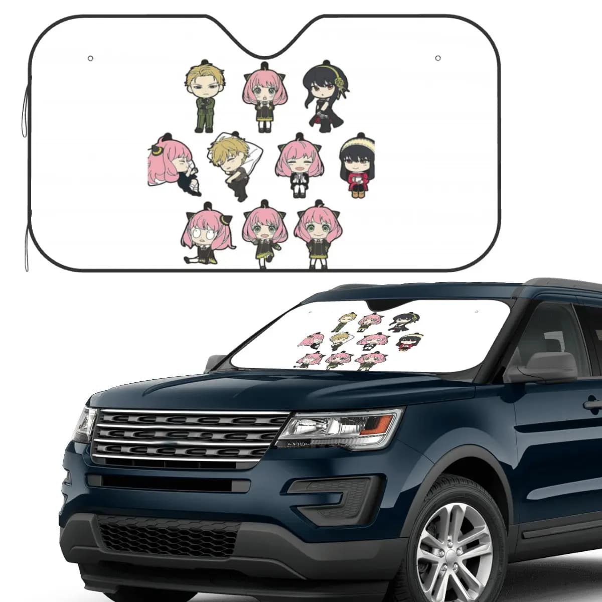 Spy X Family - Anya - Yor - Loid Forger Parasole Parabrezza Parabrezza anteriore per auto Finestra Visiera parasole Accessori Coperture