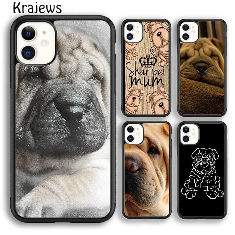 Krajews Canvas Art Shar Pei: Il Miglior Cane da Guardia - Cover per iPhone 17 Air 16, Custodia per Telefono 15 14 Plus 12 13 Pro Max
