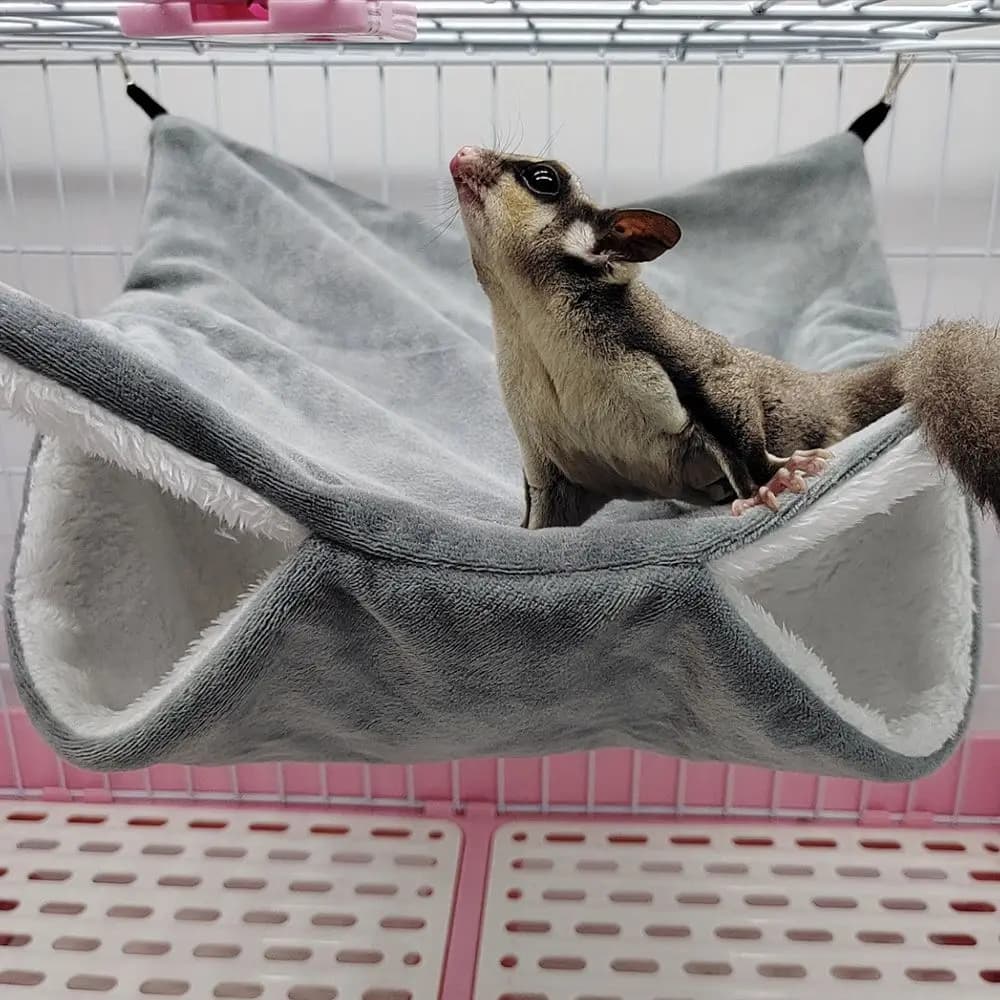 Nice and soft rabbit winter squirrel comfortable warm cage house chilling India sleeping bag for small animals hammock for hamsters