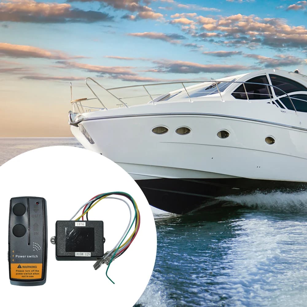 Kit interruttore di controllo remoto Wireless per barche Marine 12V Controller per verricello di ancoraggio per controller per yacht pontone per barche Marine
