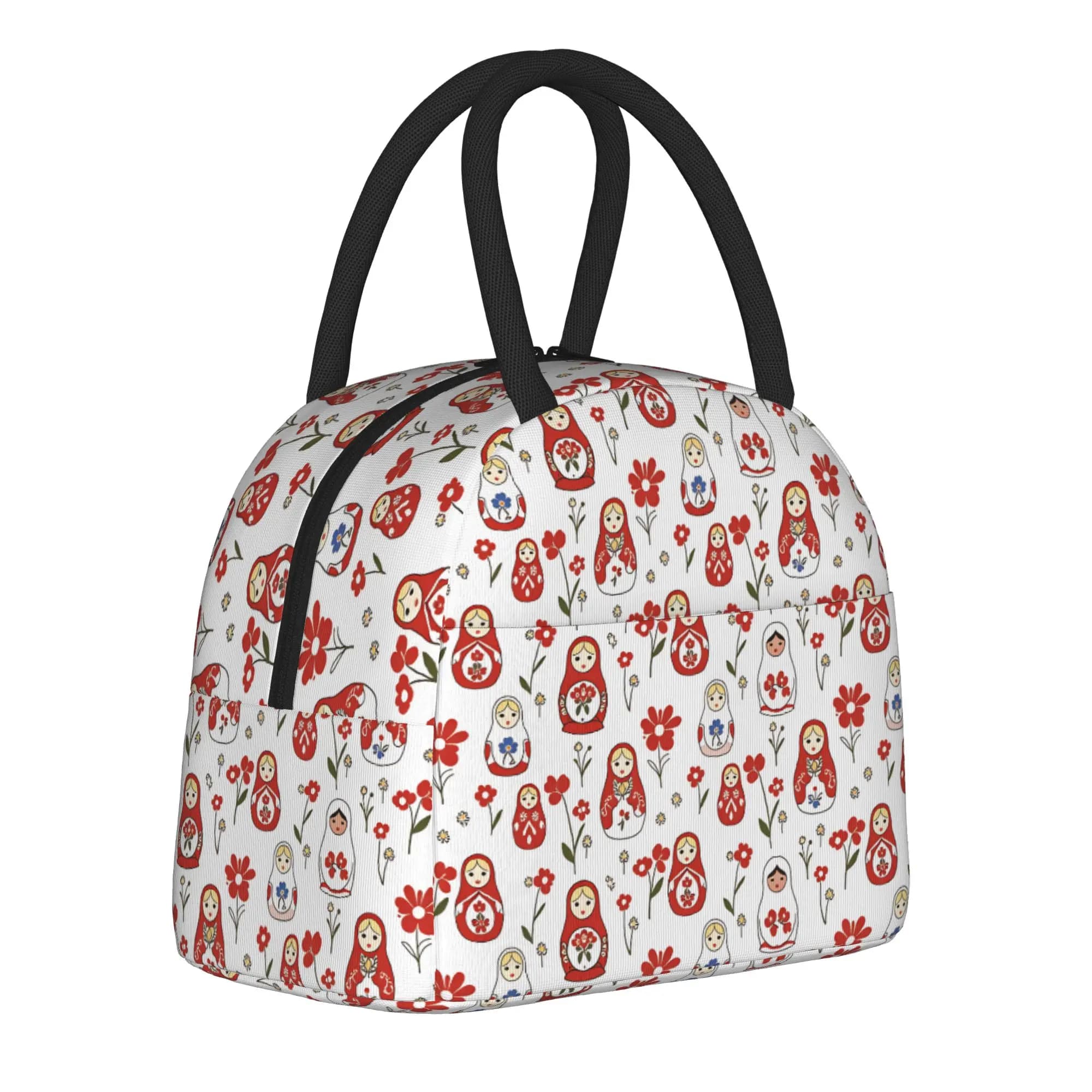Borsa per il pranzo Russian Doll per uomo, borsa per il pranzo con stampa, divertente borsa termica per picnic, borsa portatile impermeabile per alimenti