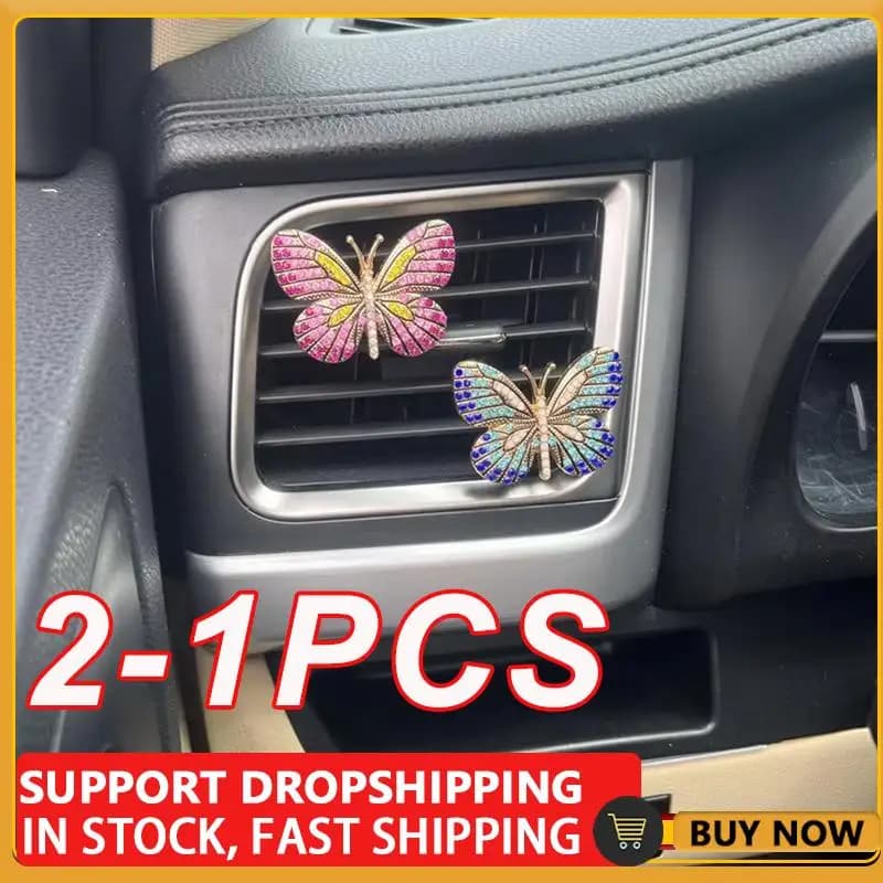 Car Air Conditioner Clip Aromatherapy Car Deodorants Portable Butterfly Interior Decoration for Motorhome Truck