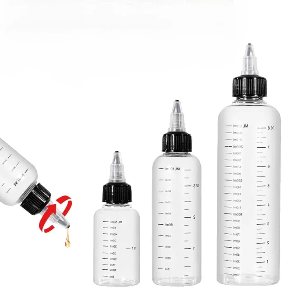 1 pcs 30 ml/60 ml/100 ml/120 ml/250 ml Plastic PET Liquid Juice Capacity Bottles Twist Counter Top Tattoo Pigment Ink Containers