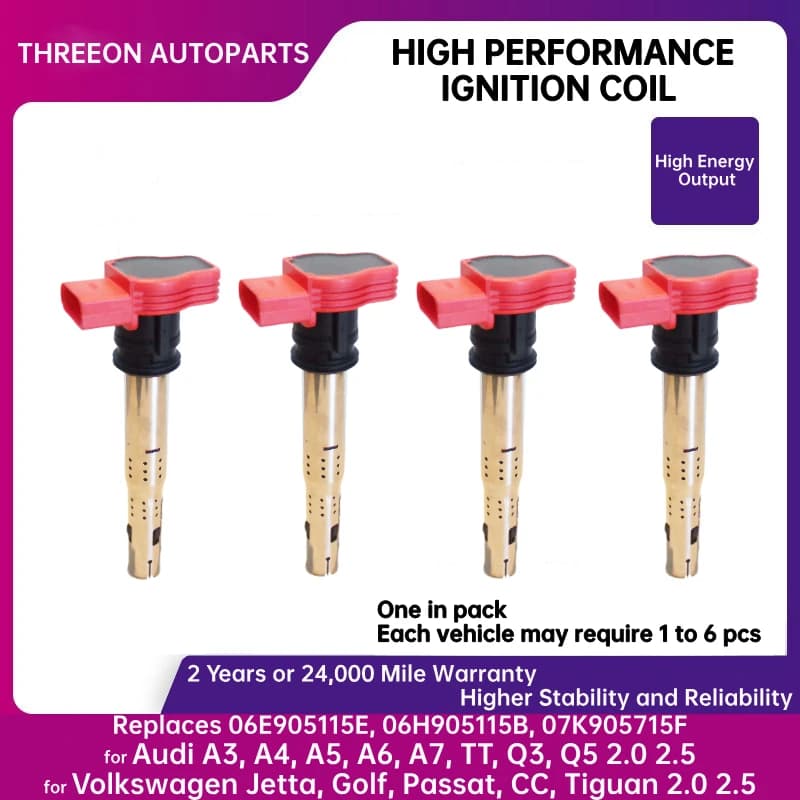 THREEON Ignition Coil IC2268M For Jetta Golf Passat CC Tiguan For Audi A3/4/5/6/7 TT Q3/5 06E905115 ABCDE 07K905715F