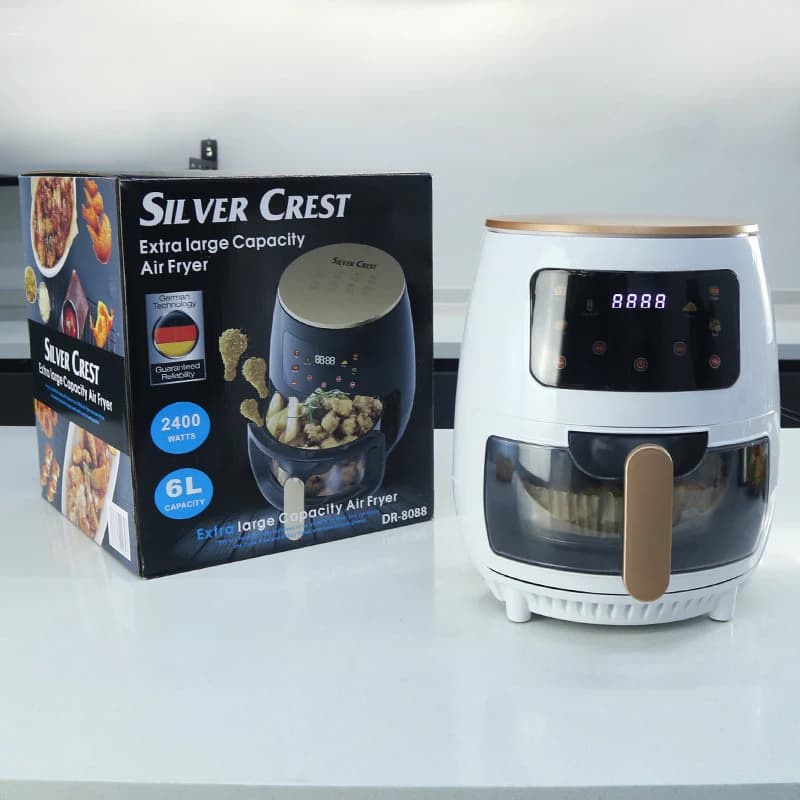 Friggitrice ad aria completamente intelligente da 6L per uso domestico con finestra visiva