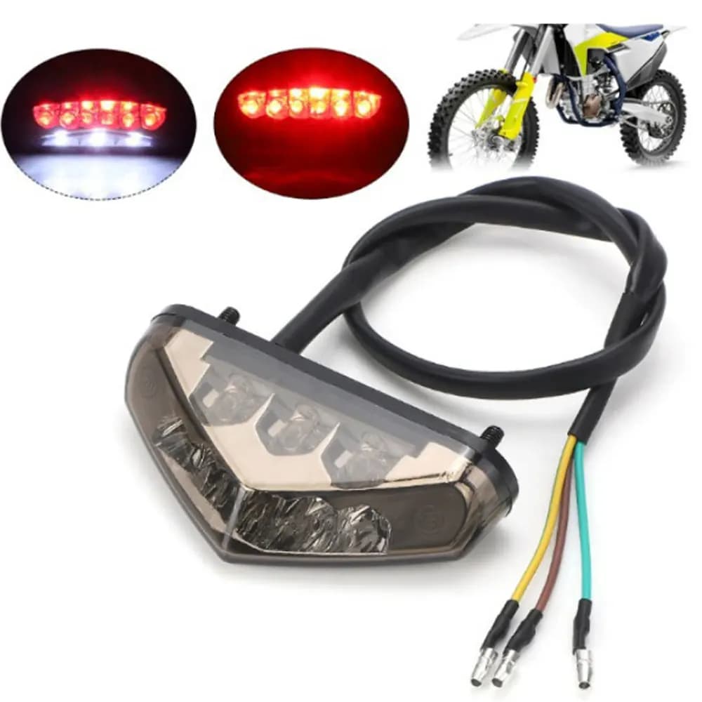 Mini LED Light Rear for Targa Moto 12V, Brake Light for Dirt Bike, ATV, Chopper, Scooter, Cruiser, Moto
