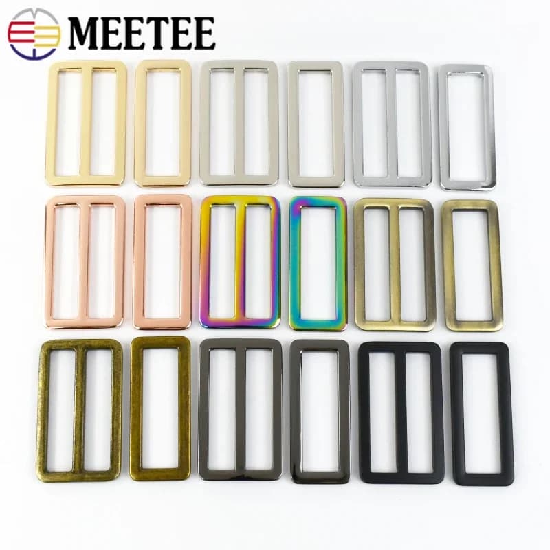 5/10 Pz 20-50mm Anello di Metallo Fibbie per la Cinghia della Borsa Tri Glide Cursore Chiusura Tessitura Cintura per cani Regolatore Ganci Accessori Hardware FAI DA TE