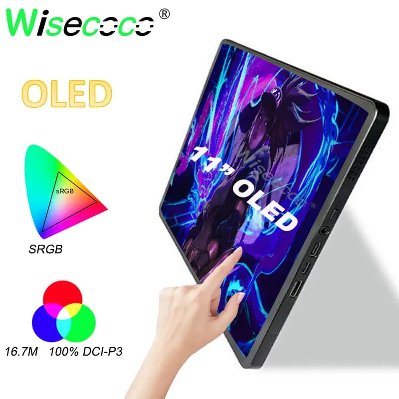 Monitor Touch OLED Monitor secondario 2K da 11 pollici 1728x2360 Monitor portatile ultrasottile Monitor PC Amoled Raspberry Pi