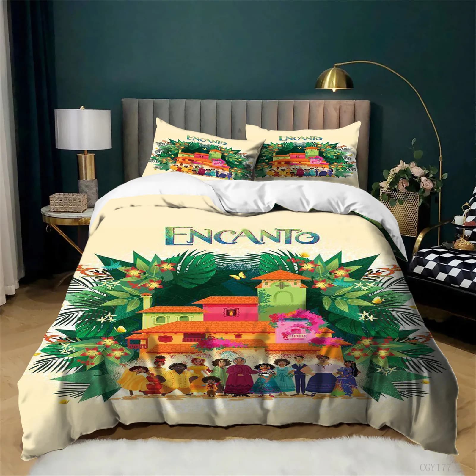 Set Copripiumino Morbido e Traspirante En-can-to per Camera da Letto, Leggero per Tutte le Stagioni, con 2 Federe, Set Biancheria da Letto