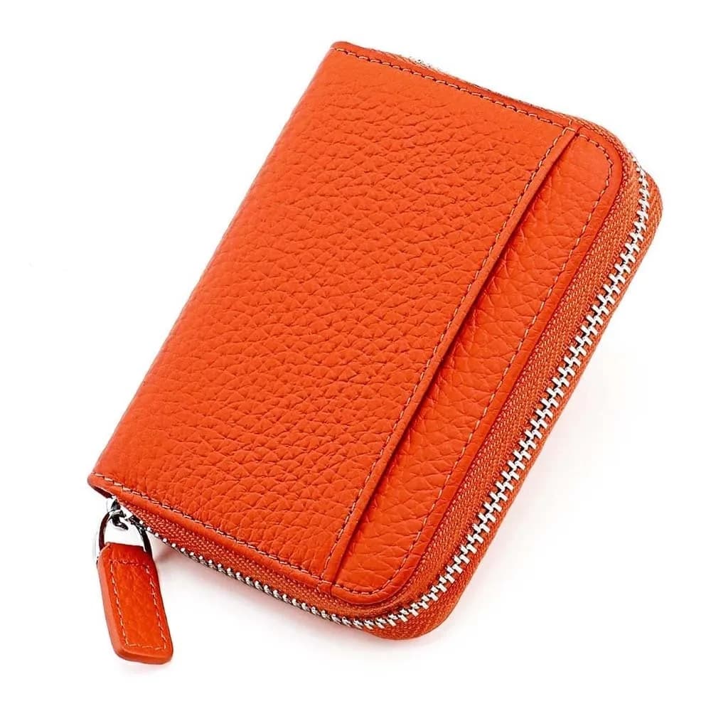 Portafoglio Sottile con Protezione RFID, Antispruzzo, Antimagnetico, Portamonete in Pelle, Semplice, Corto, Portatile, Porta Carte per Donne