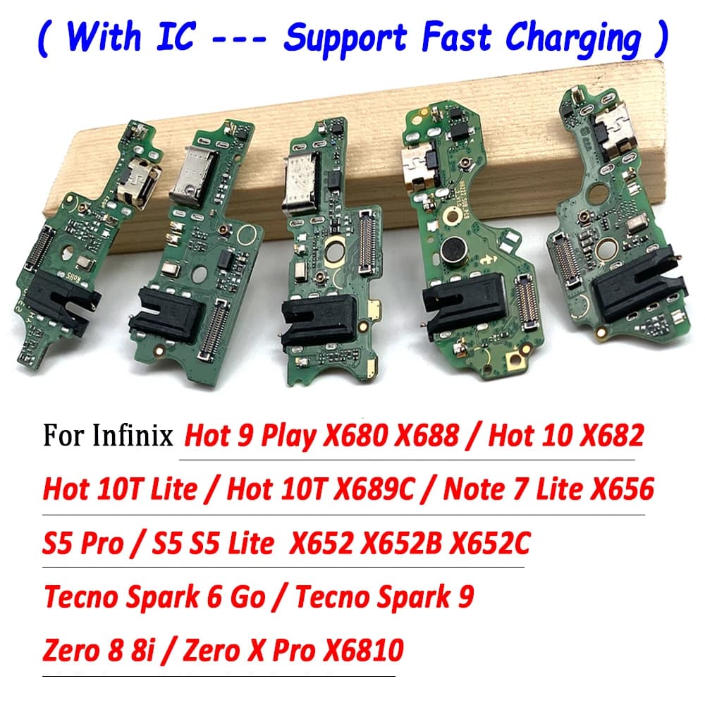 NEW USB Power Charging Connector Plug Port Dock Flex For Infinix Hot 9 Play X680 X688 10 X682 10T X689C Note 7 Lite X656 S5 Pro