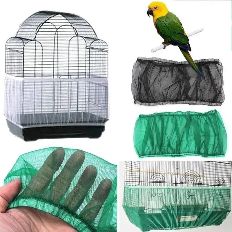 2025 M/L Copertura per gabbia per uccelli Maglia Custodia per gabbia per uccelli Copertura per gonna Trappole Gabbia pulita