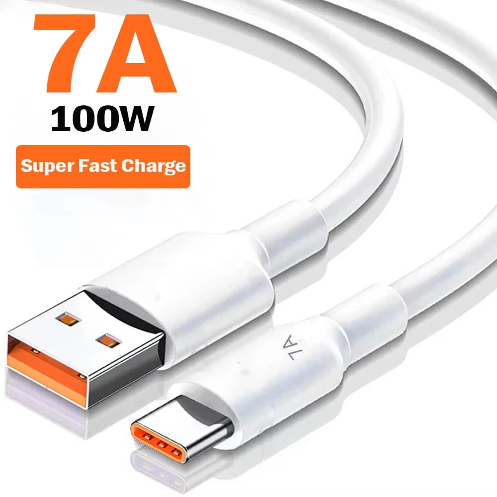 Cavo USB tipo C 7A Cavo USB tipo C ricarica rapida per iPhone Huawei Xiaomi Redmi Oneplus Cavo caricabatterie di ricarica veloce Accessorio