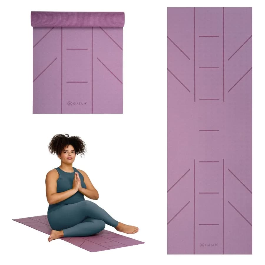 6mm Ultra-Sticky Alignment 1 Yoga Mat - Viola