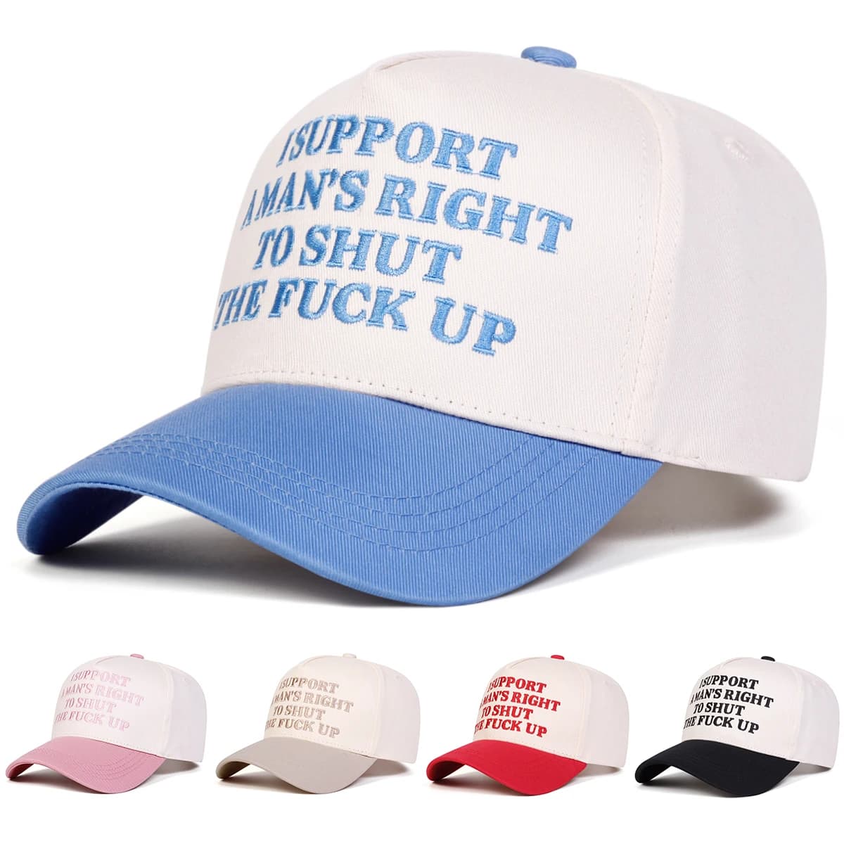 Unisex Baseball Hats with Embroidery of Letters, Adjustable, for Spring and Autumn, Casual, Solar Protection