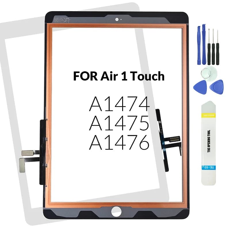1 Pz Per iPad Air 1 iPAD 5 A1474 A1476 A1475 A147 Frontale Touch Screen Digitizer Sensore di Sostituzione Display TouchScreen di Vetro + Strumento
