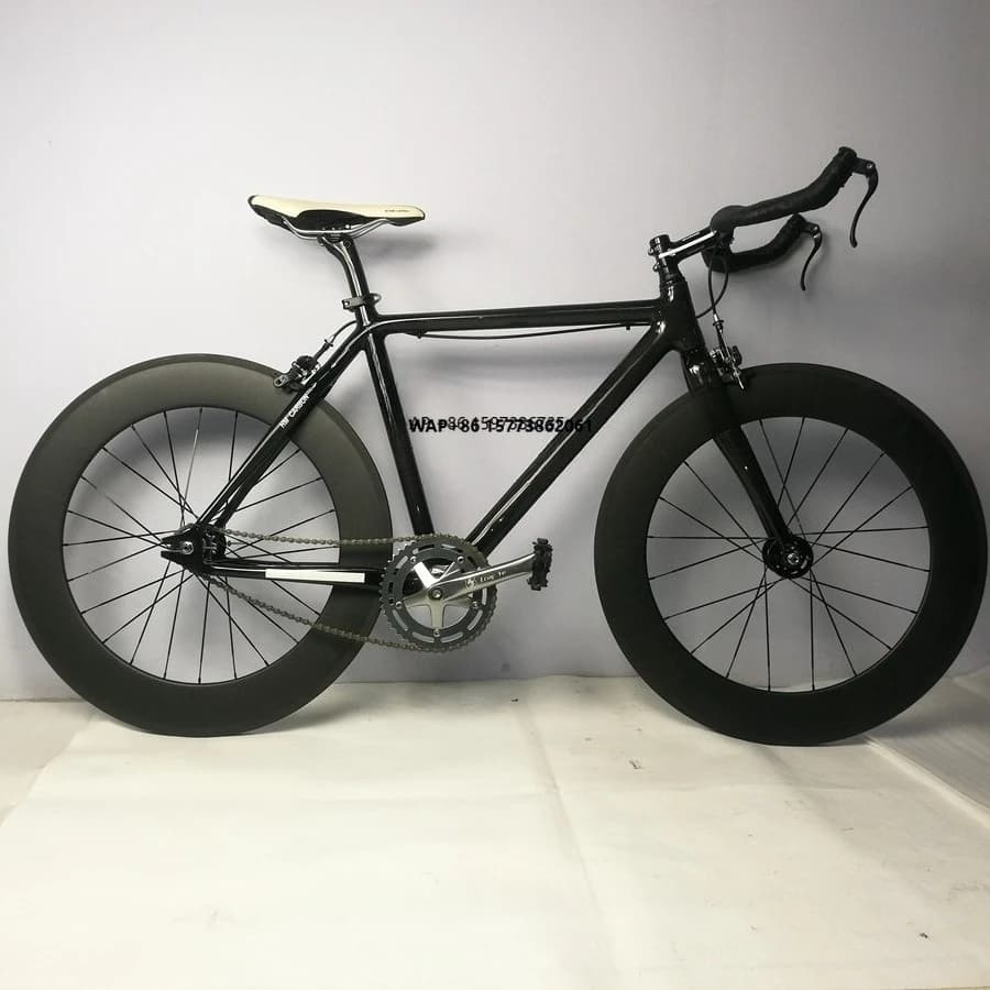 Set Telaio e Ruote in Fibra di Carbonio Synergy per Bicicletta a Scatto Fisso, Ruote ad Alta Prestazione 700C per Bici Fixed Gear